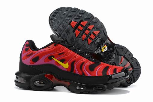 Nike Air Max Plus Tn Men's Running Shoes Red Black Yellow-44 - Click Image to Close